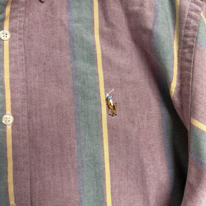 Vintage Polo Ralph Lauren Striped Button Down Shirt Size XL