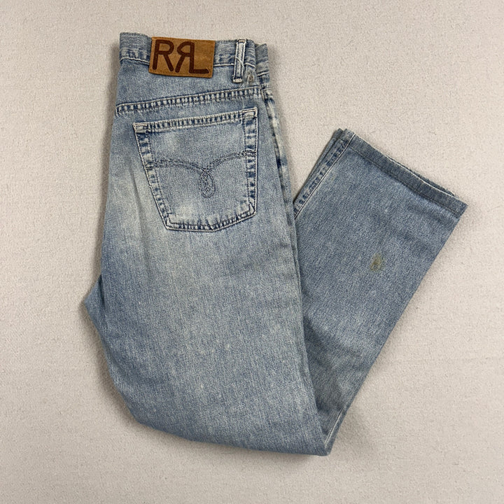 RRL Ralph Lauren Button Fly Straight Leg Jeans Size 30