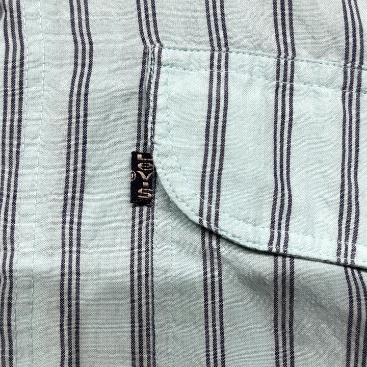 Vintage Levi's Silver Label blue Striped Shirt size Large