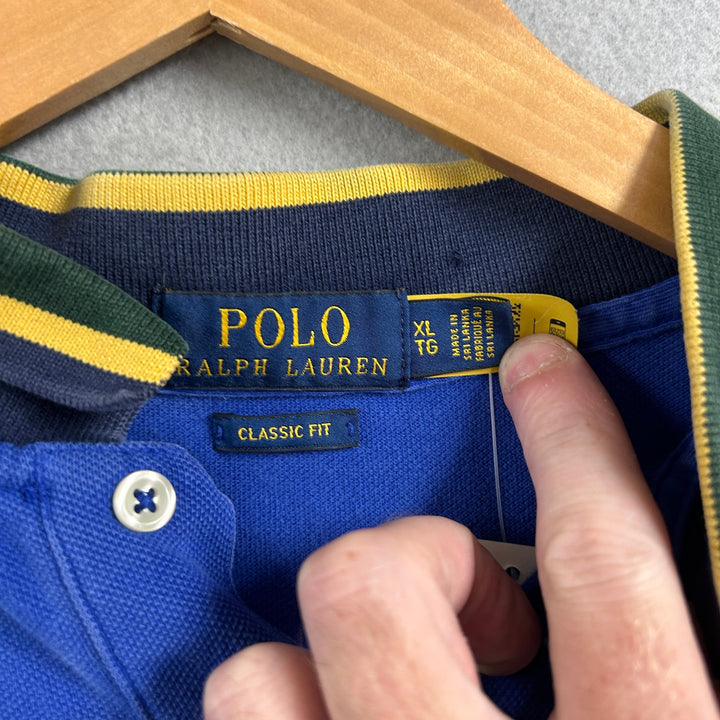 Polo Ralph Lauren Big Pony Crest Blue Polo Shirt Size XL