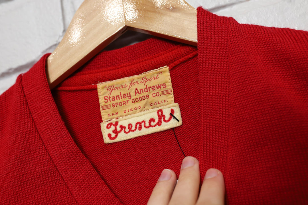 50s H chicken letterman sweater size small