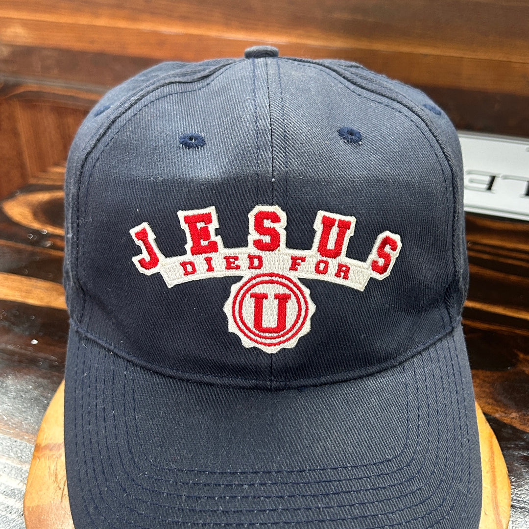 Vintage Jesus Died for You Strap Back Hat