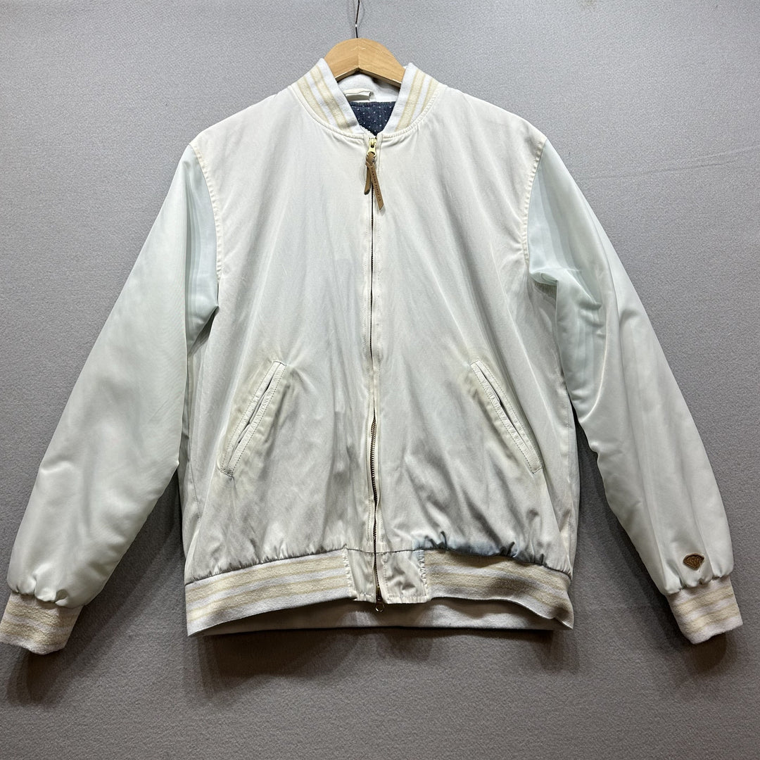 Diamond Supply Co White Bomber Jacket Size Medium