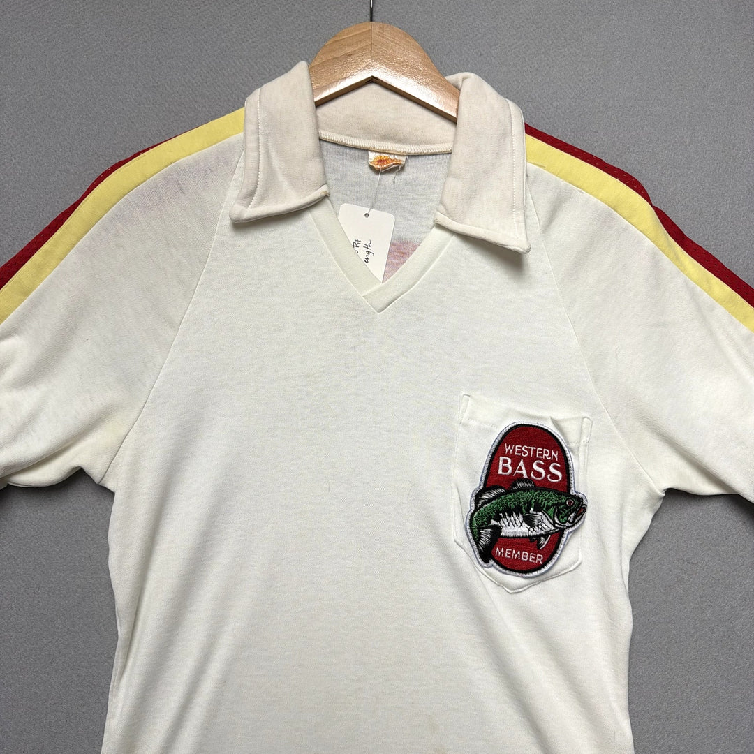 Vintage Western Bass Fishing Association Polo Shirt Size Large