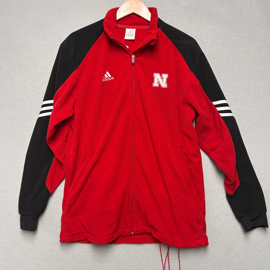 Adidas University of Nebraska Fleece Zip Up Size Small
