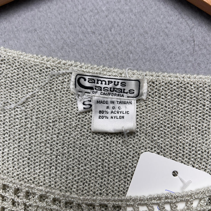 Vintage Women's Campus Casuals Beige Synch Knit Top Small