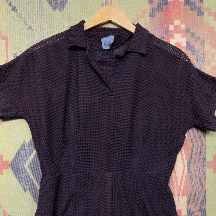 Vintage Westover Purple Knit Dress Size 2 60s