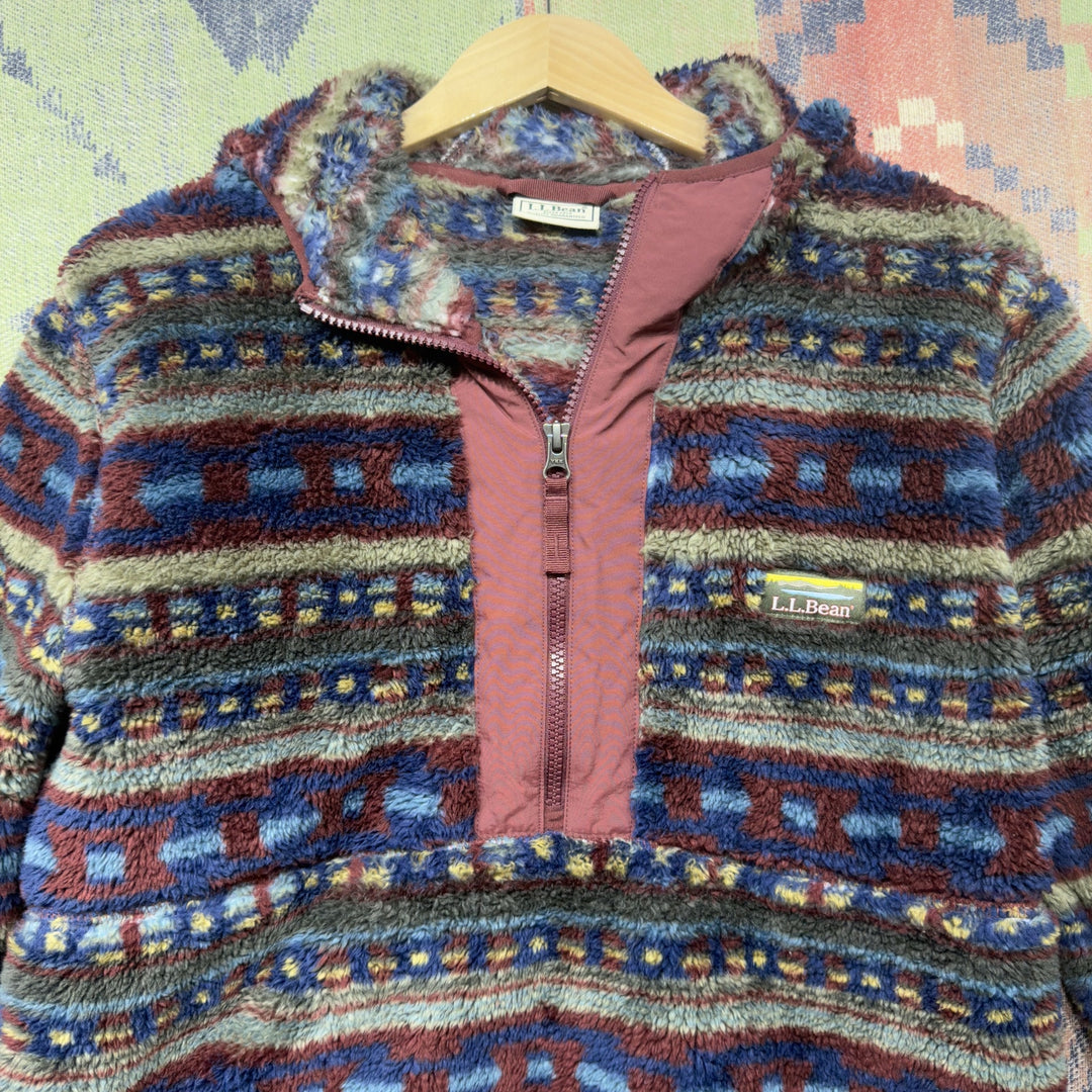 LL Bean Vintage Fleece Half Zip Jacket Small 2000s