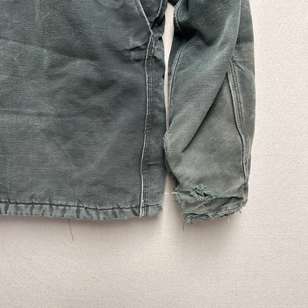 Vintage Carhartt C03 BLK Full Zip Work Wear Jacket Distressed 48