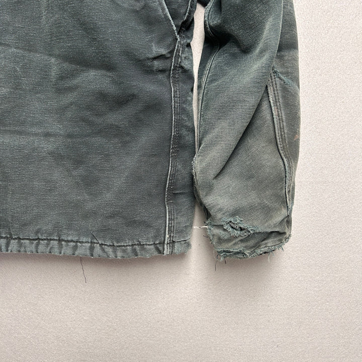 Vintage Carhartt C03 BLK Full Zip Work Wear Jacket Distressed 48