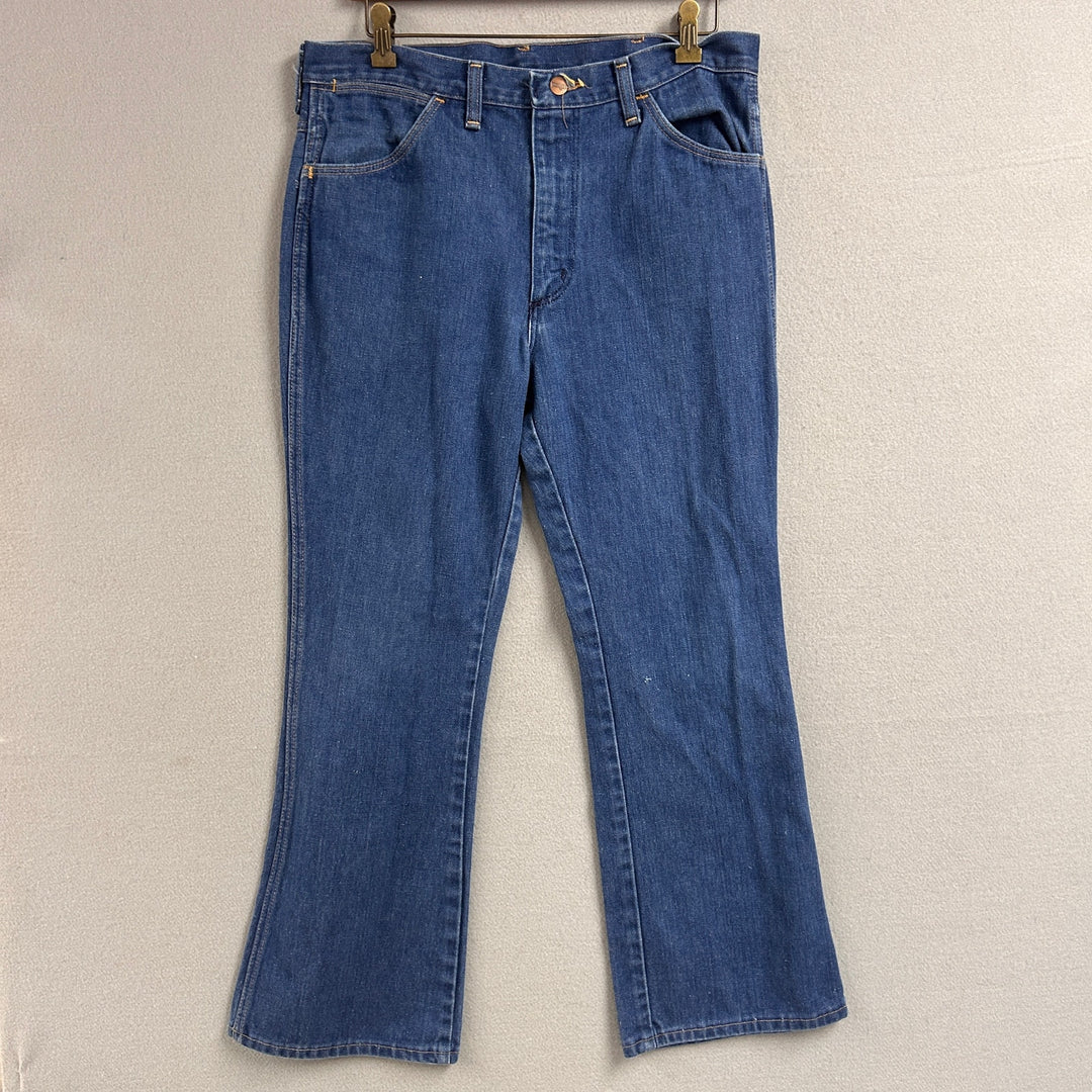 Vintage Wrangler No Fault Denim Boot Cut Jeans Size 32X29