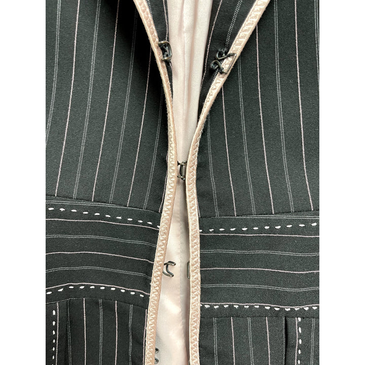Y2K Women's The Limited Black Pink Pin Stripe Blazer Jacket sz 2