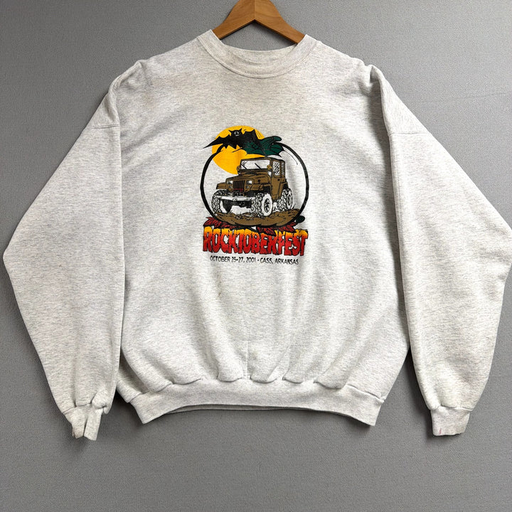 Vintage Rocktoberfest Jeep Sweatshirt Size XXL