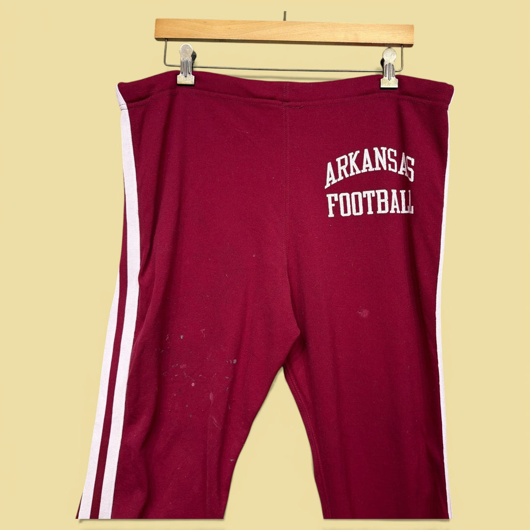 Vintage Arkansas Football 70s Team Issue Russell warm Up Sweat Pants Size Medium