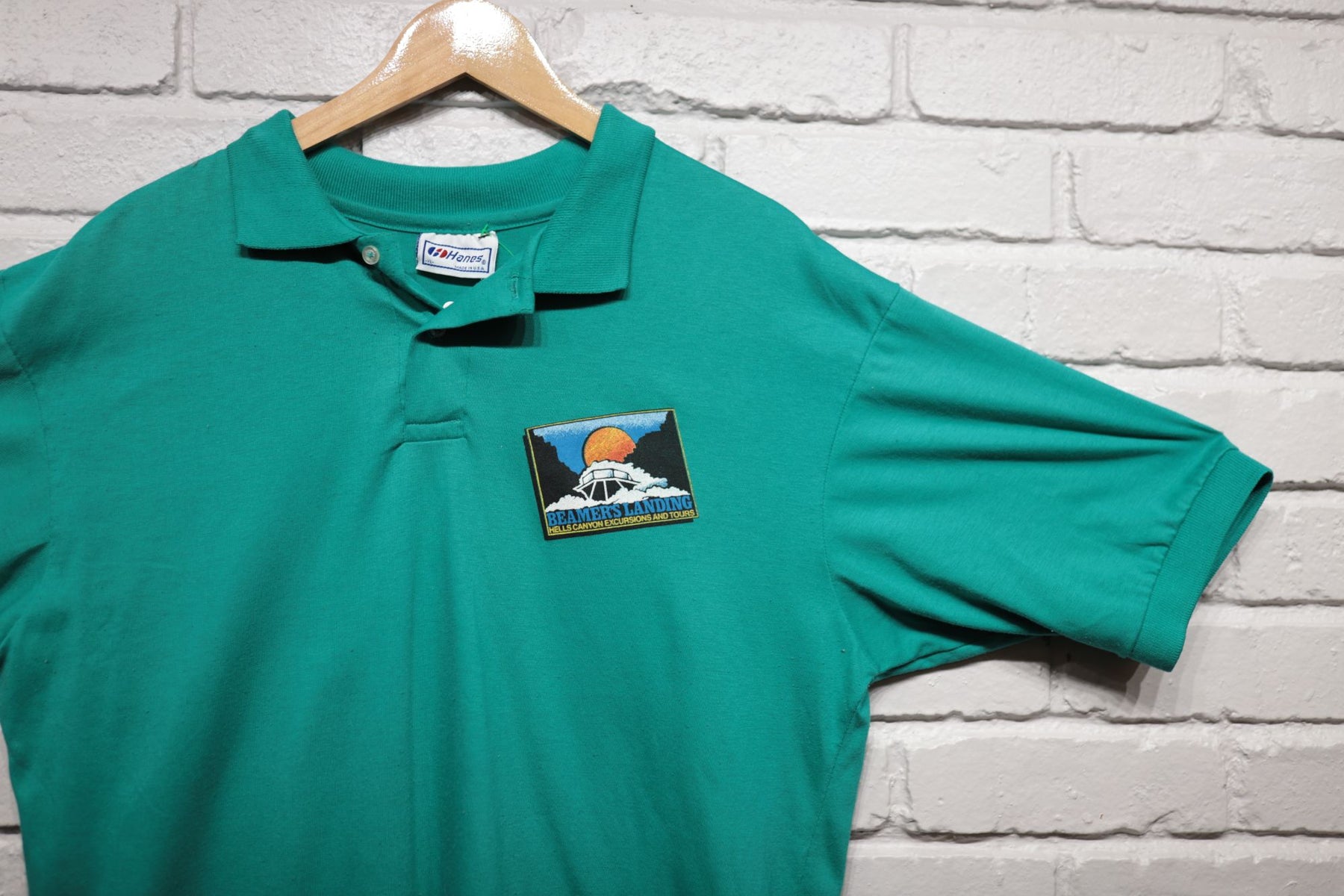 90s beamers landing hells canyon polo shirt size xl