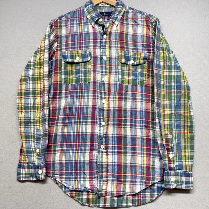 Polo Ralph Lauren Indian Madras Plaid Shirt Size Small