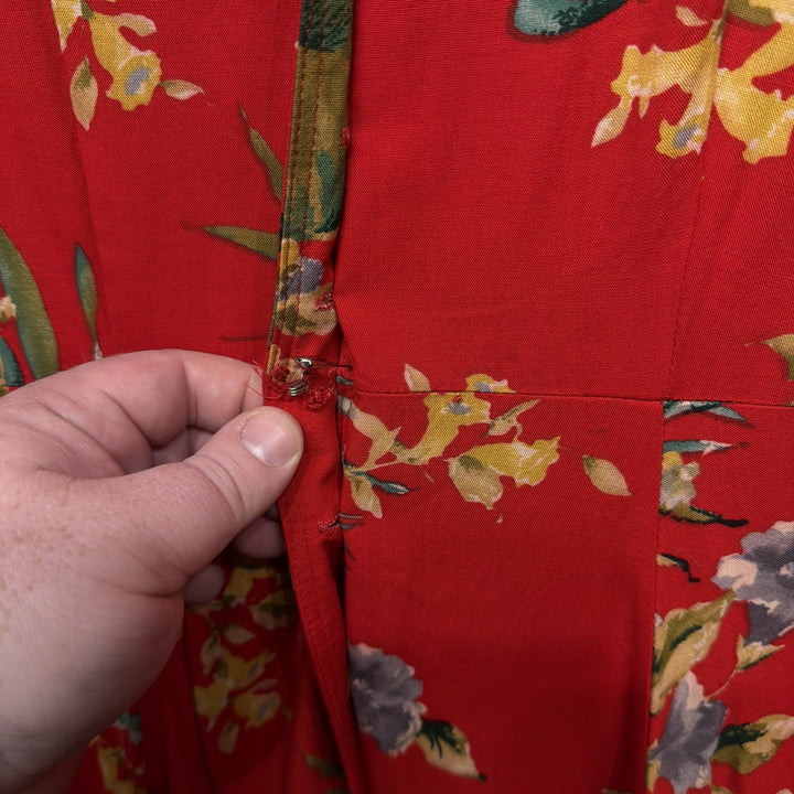 Vintage Melissa Collection Rayon Hawaiian Dress Size 12