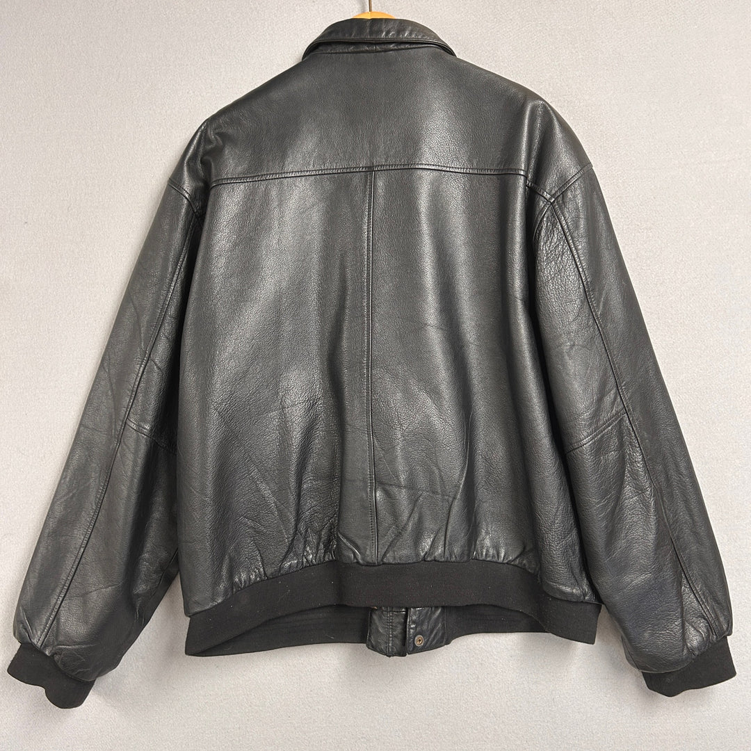 Vintage Durkee's Express A2 Leather Bomber Jacket Size XXL