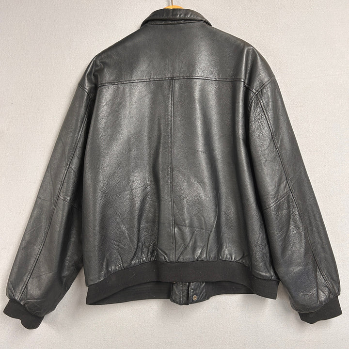 Vintage Durkee's Express A2 Leather Bomber Jacket Size XXL