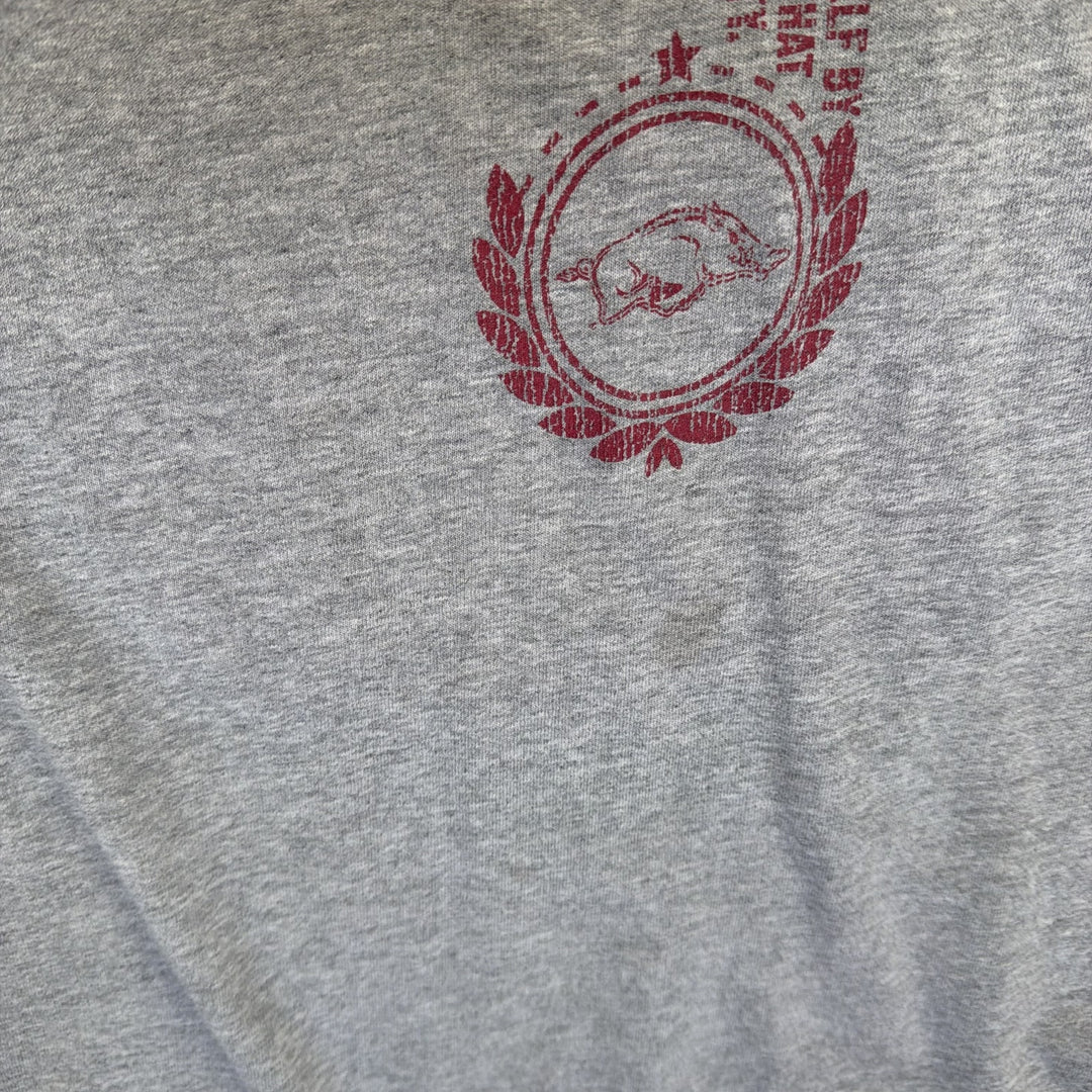 Arkansas Razorbacks Gray T Shirt Size XL