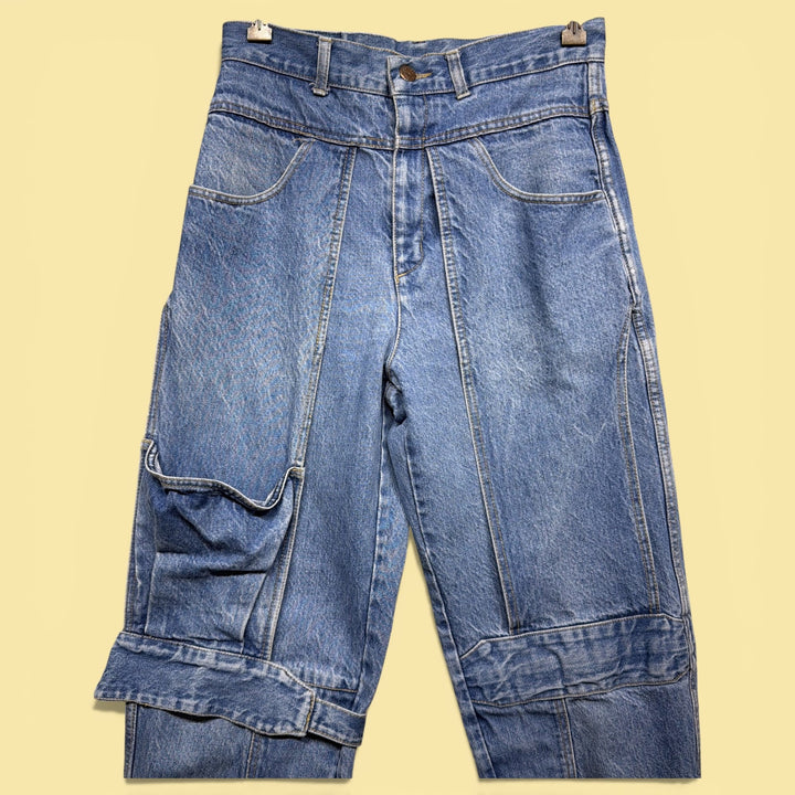 Vintage Guess Paris 80s Strap Pocket Jeans Size 28