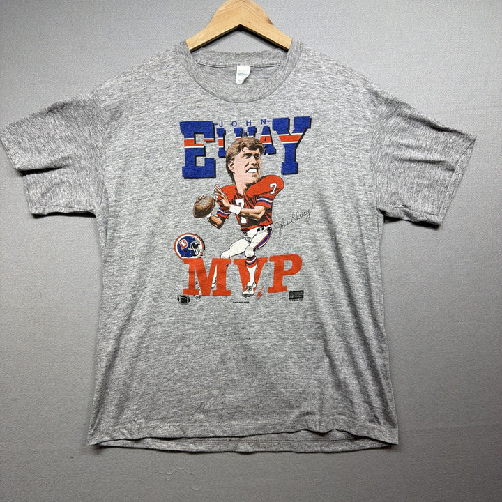 Vintage 80s John Elway Broncos Salem Big Head T Shirt Size Large