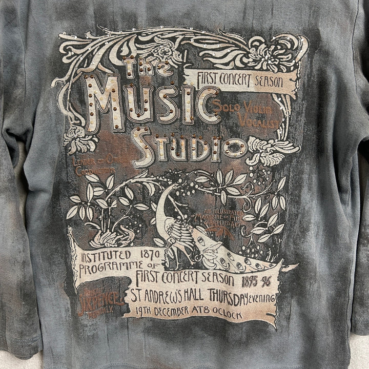 Vintage Cactus Music Studio Y2K t Shirt Size Small