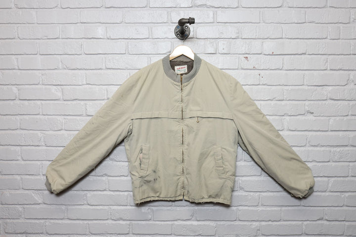 60s distressed field and stream zip up jacket size large