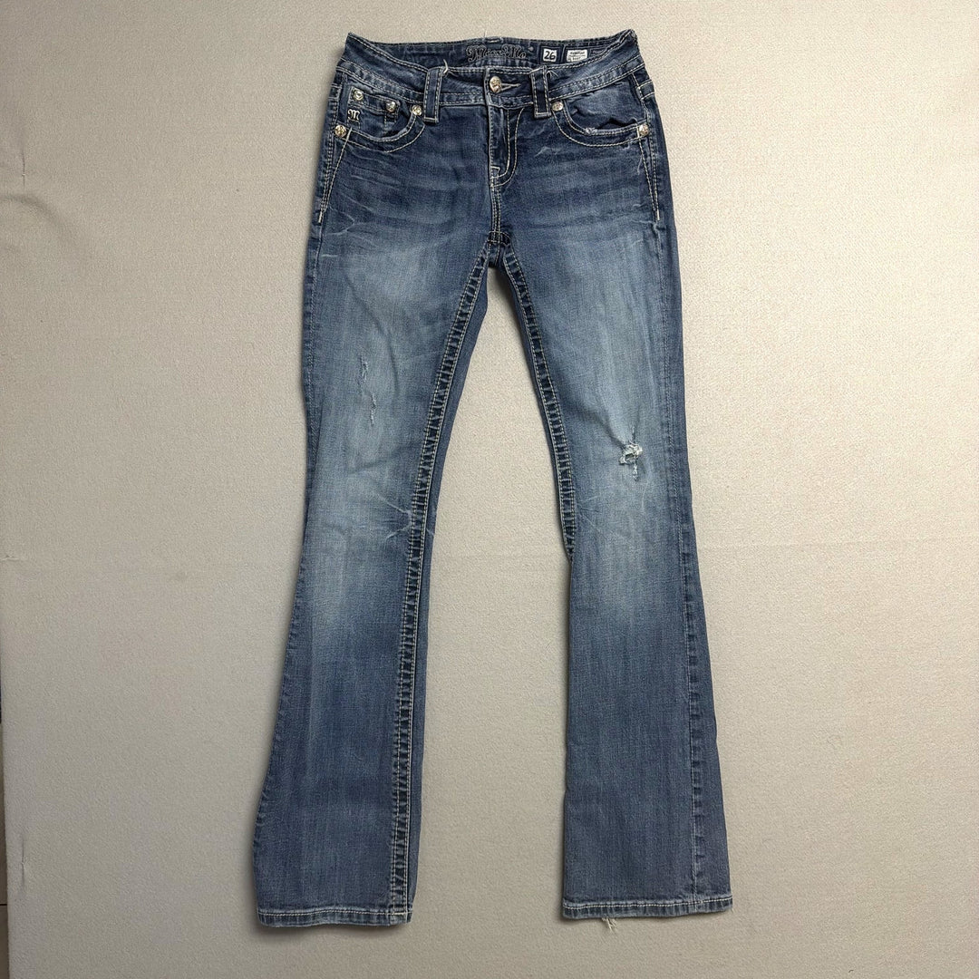 Vintage Miss Me Embellished Pocket Y2K Jeans Size 26