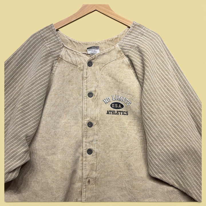 Vintage No Limits Athletics  90s Button Front Sweatshirt Size XL