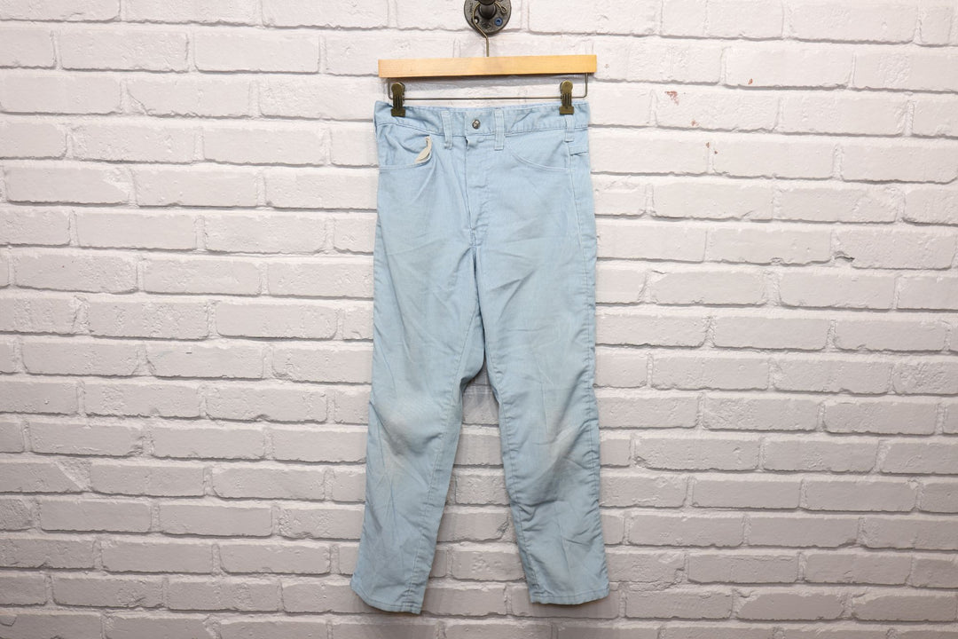 70s light blue corduroy pants size 27/25.5