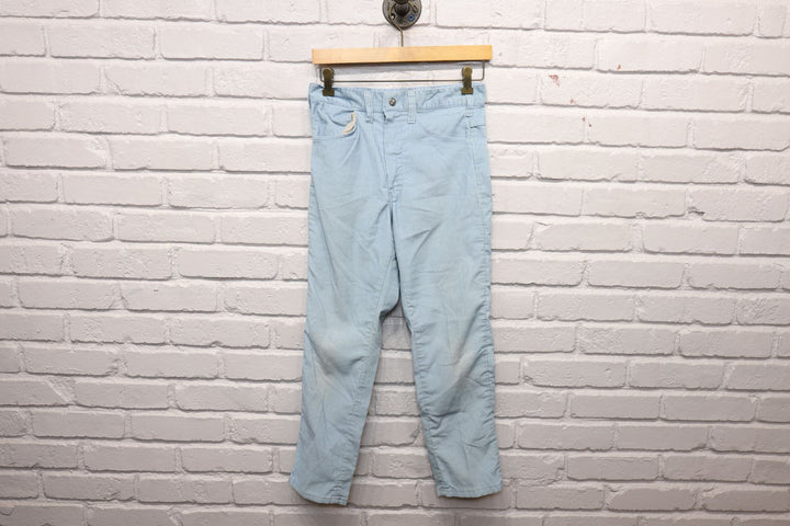 70s light blue corduroy pants size 27/25.5