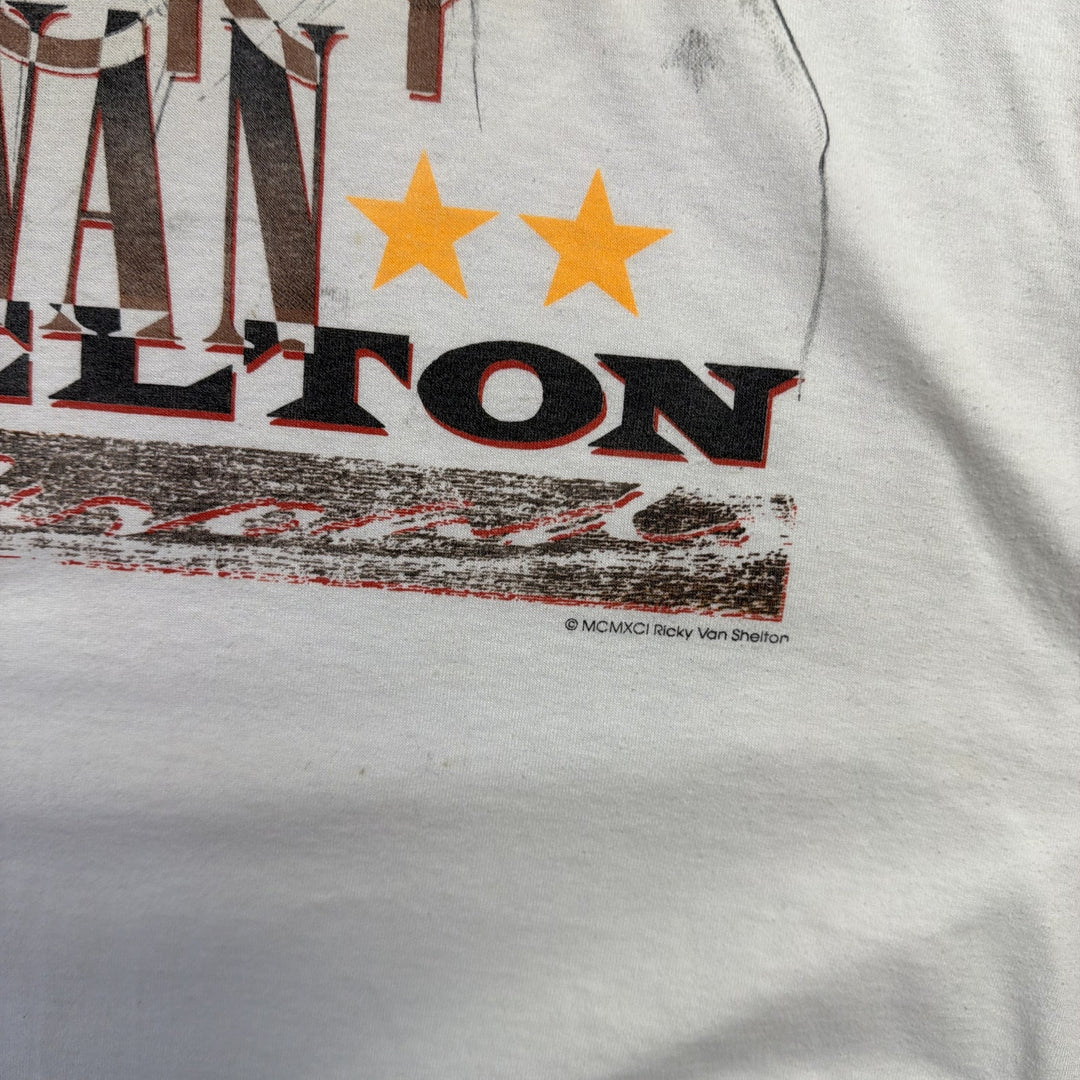 Vintage Ricky Van Shelton Backroads Tour Country T Shirt Size XL