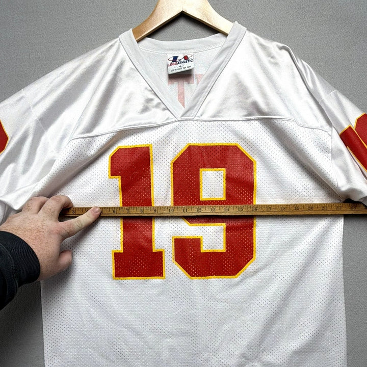 Vintage Kansas City Chiefs Joe Montana Logo Athletic Jersey Size Large