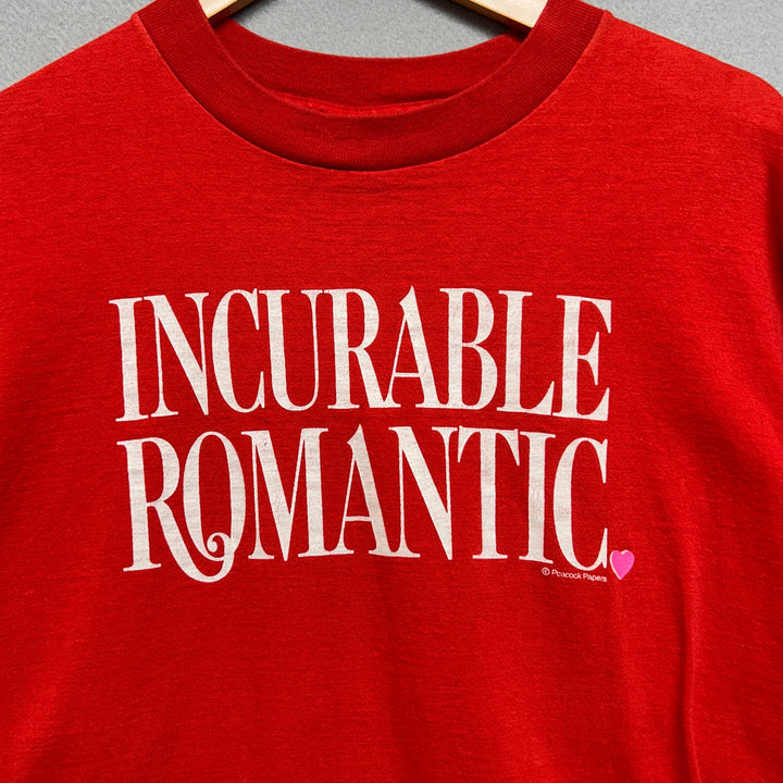 Vintage 90's Incurable Romantic Red Shirt Size Large