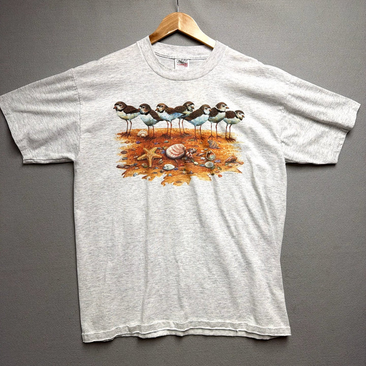 Vintage Birds on a Beach T Shirt Size XL