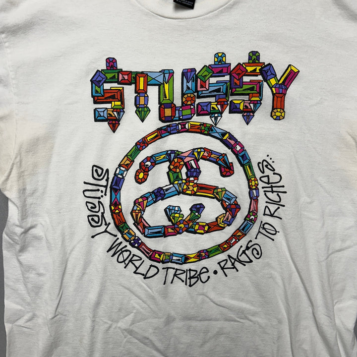 Stussy World Tribe Rags to Riches T Shirt Size XL