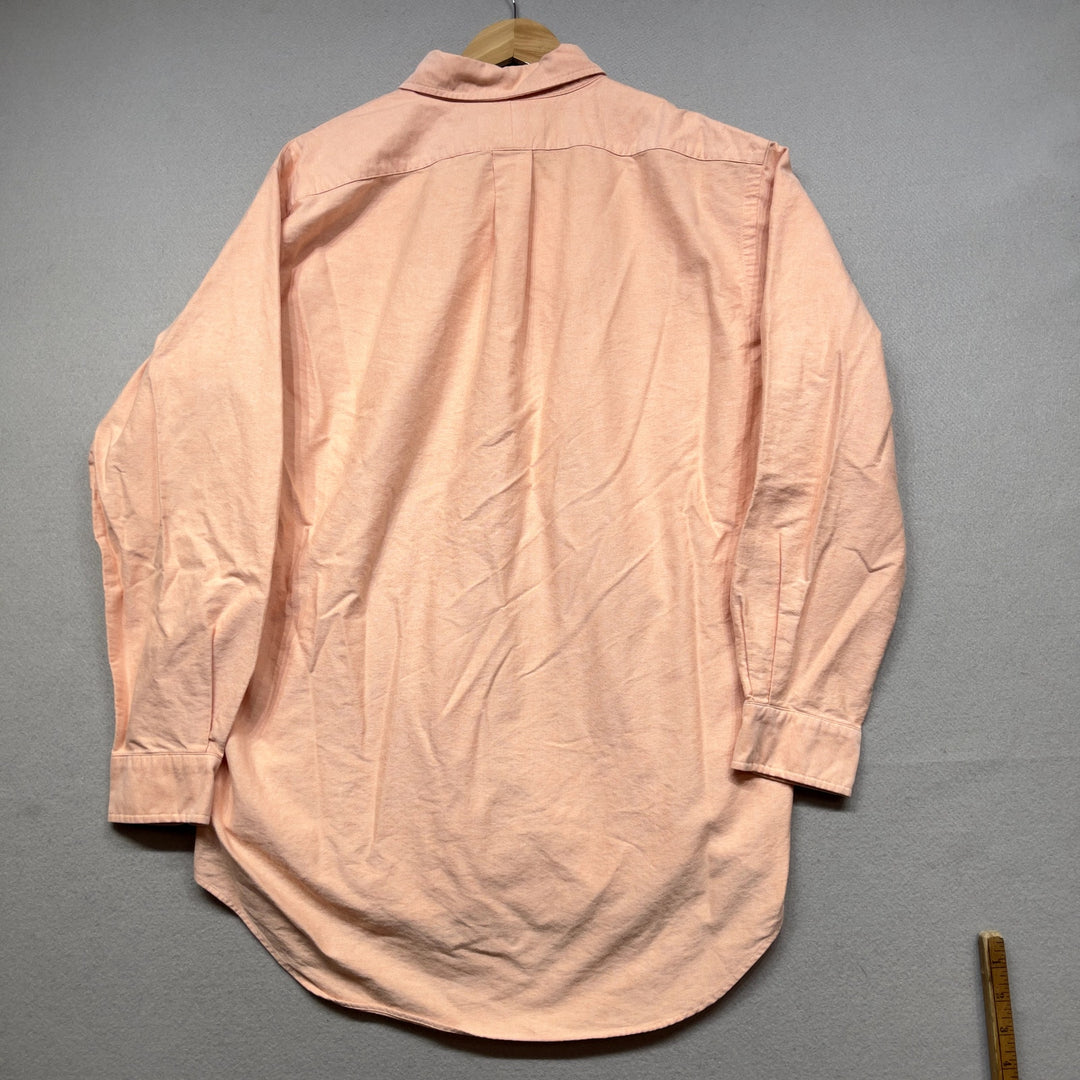Vintage Polo Ralph Lauren Orange Peach button Down Shirt XL