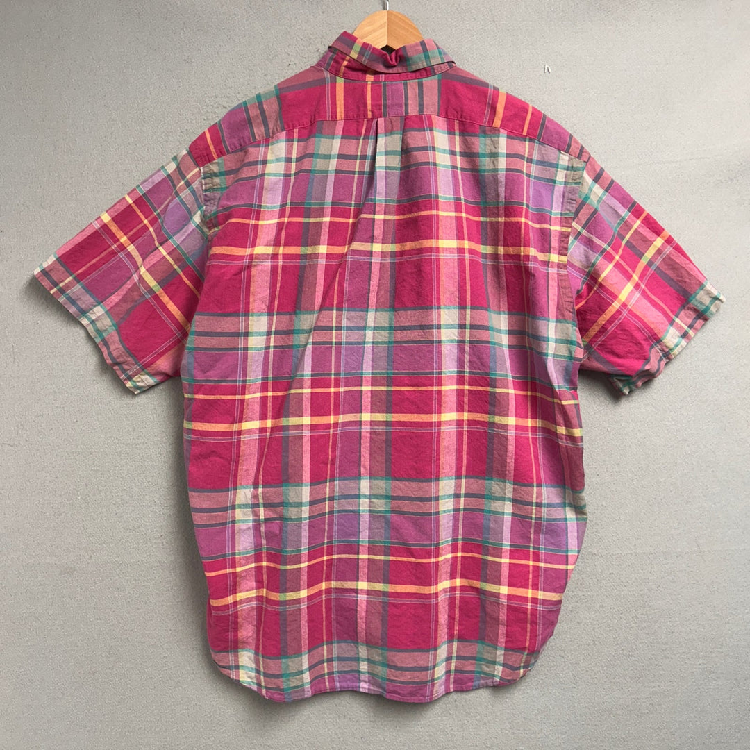 Vintage Polo Ralph Lauren Pink Plaid Blake Shirt Size XL