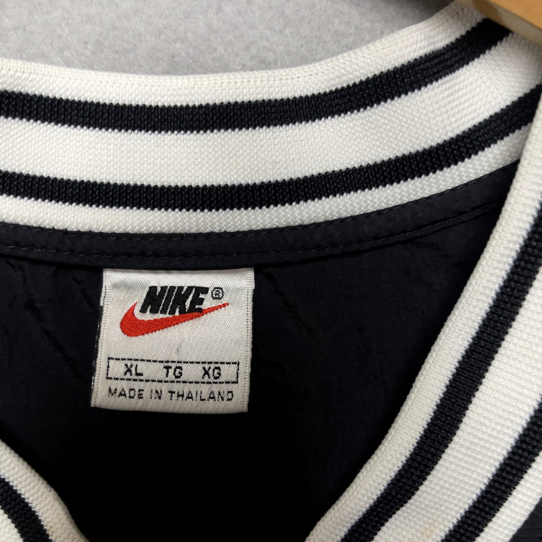 90's Nike Men's Black Windbreaker Pullover Coaches Top Size XL