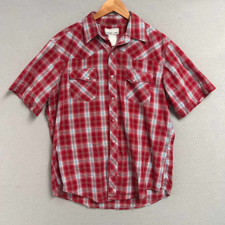 Vintage Wrangler Red Pearl Snap Shirt size XXXL