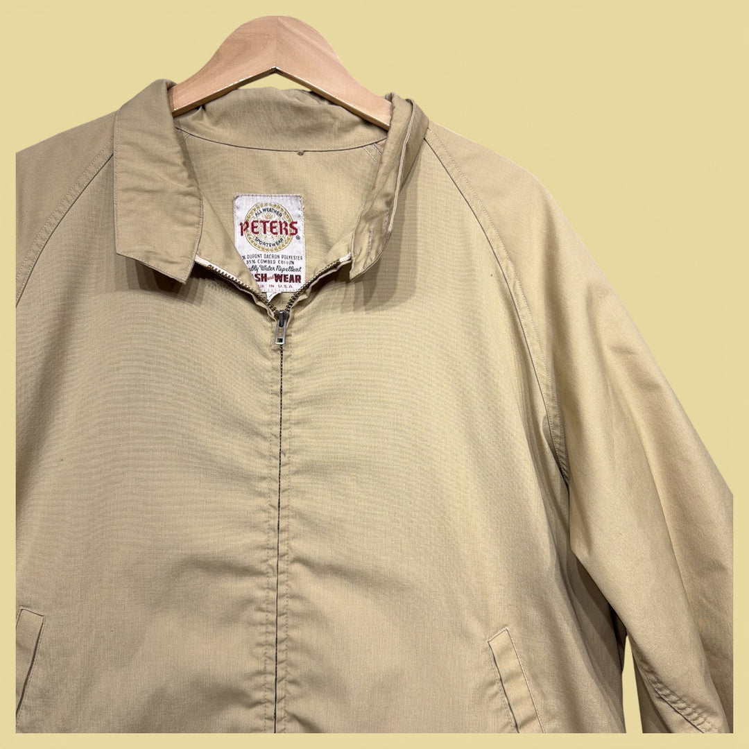 Vintage Peters All Weather 70s Harrington Jacket Size  Large