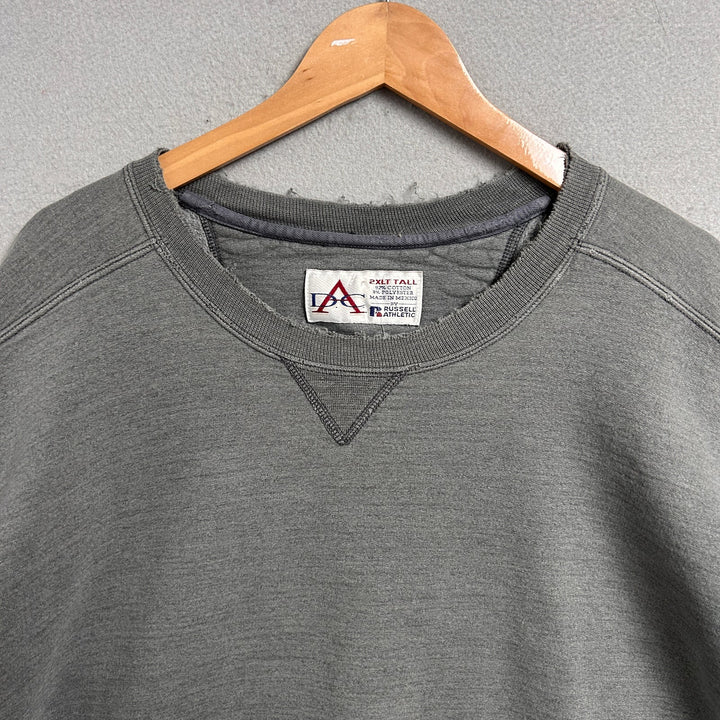 Vintage Russell Athletic Distressed Heavyweight Gray Sweatshirt Size XXL