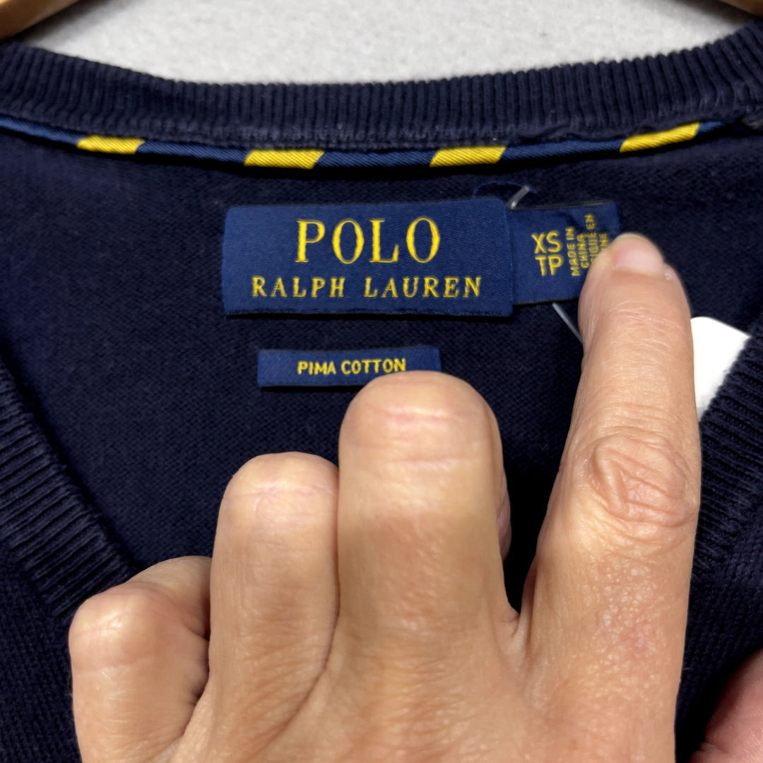Polo Ralph Lauren V Neck Pima Cotton Sweater size XS