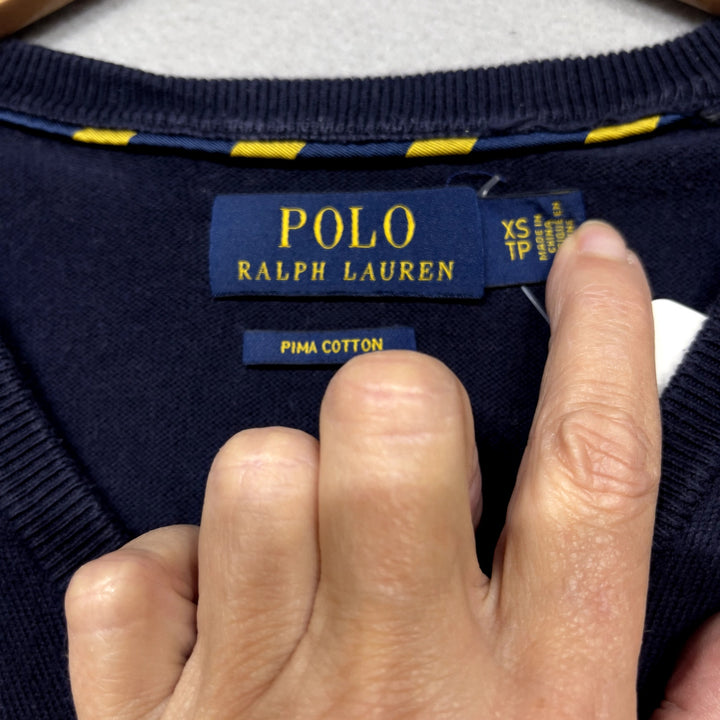 Polo Ralph Lauren V Neck Pima Cotton Sweater size XS