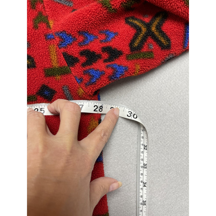 90's Polar Jeans Purple Mountain Red Fleece Aztec Polartec Sweatshirt XL