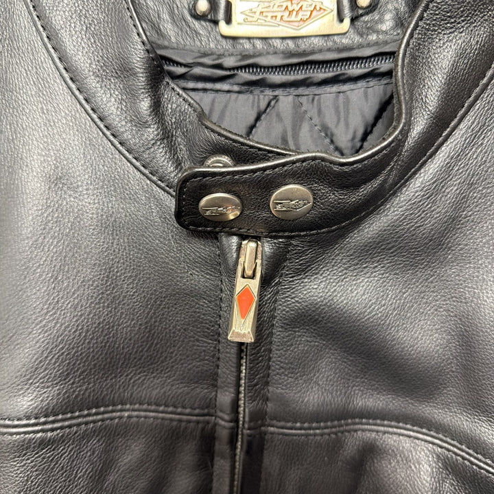 Power Trip Leather Moto Jacket Size Large