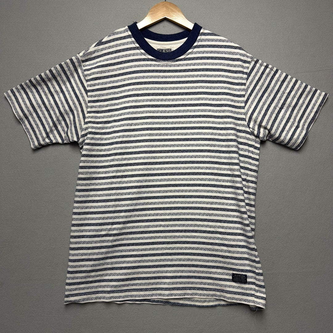 Vintage Guess Jeans Striped T Shirt Size Large