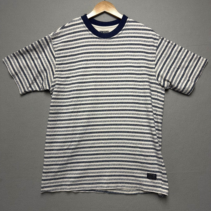 Vintage Guess Jeans Striped T Shirt Size Large