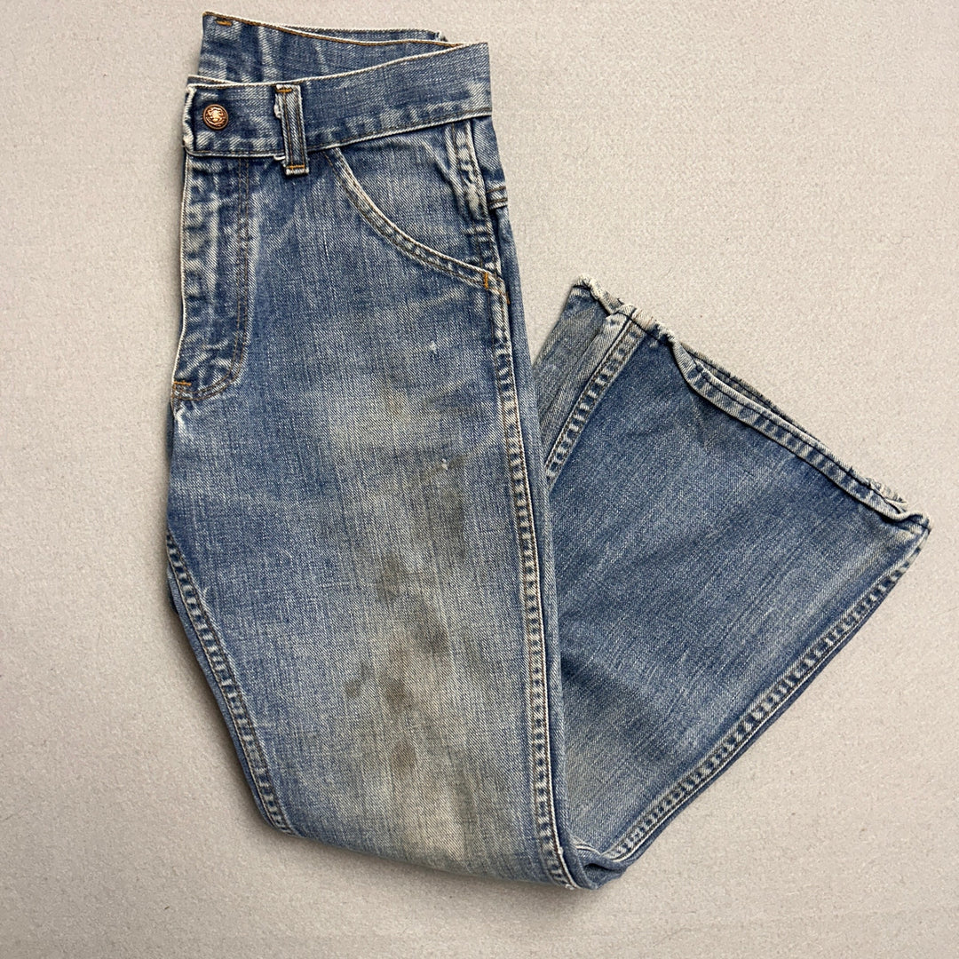 Vintage 70's Sears Flared Leg Distressed Jeans Size 28x27